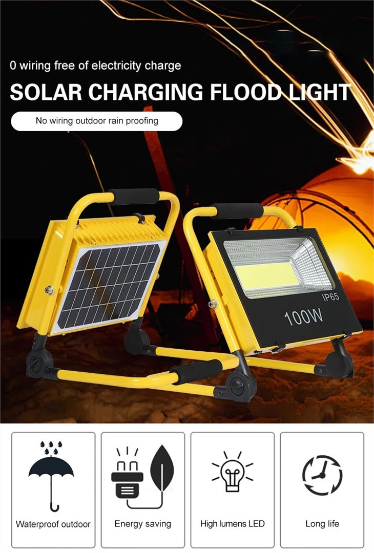 Lampu Banjir Led Portabel Bertenaga Surya