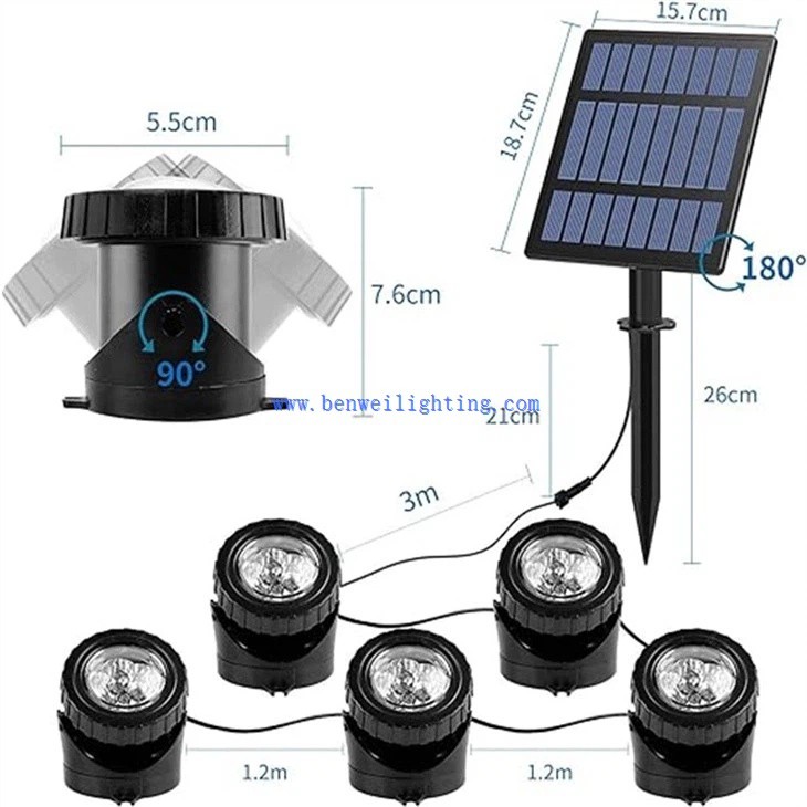 2800K RGB Solar Powered Garden Spotlight