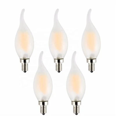 Lampu Bohlam Api Filamen LED Buram Putih